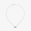 Colgante tresillo de plata 925 con topacios azuls swiss y amatista morada