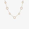 Collar c&iacute;rculos gallonados de oro rosa de 18kt