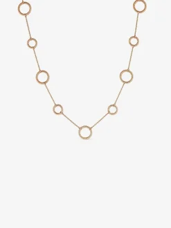 Collar c&iacute;rculos gallonados de oro rosa de 18kt