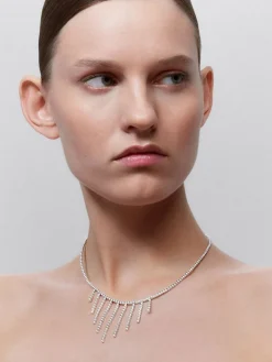 Collar de el tango de la guardia vieja de oro blanco con diamantes