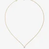 Collar de oro amarillo de 18K con diamante central en talla brillante de 0,30 cts