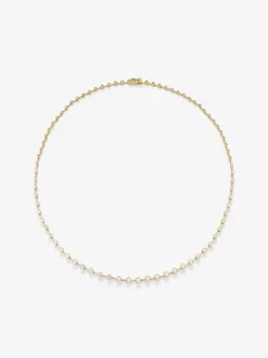 Collar de oro amarillo de 18K con 39 diamantes en talla brillante con un total de 2 cts