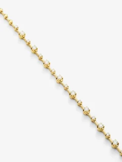 Collar de oro amarillo de 18K con diamantes blancos en talla brillante de 0,95 cts