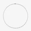 Collar de oro blanco de 18K con 27 diamantes en talla brillante con un total de 0,95 cts