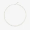 Collar de oro blanco de 18K con perlas akoya