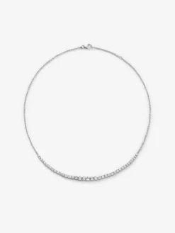 Collar de oro blanco de 18k con diamantes de 1,93cts