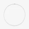 Collar de oro blanco de 18K con diamantes blancos en talla brillante de 2,03 cts
