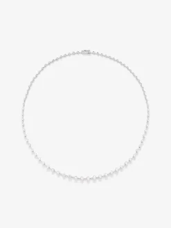 Collar de oro blanco de 18K con diamantes blancos en talla brillante de 2,03 cts