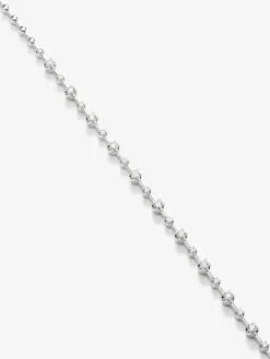 Collar de oro blanco de 18K con 27 diamantes en talla brillante con un total de 0,95 cts