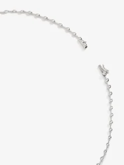 Collar de oro blanco de 18K con diamantes blancos en talla brillante de 2,03 cts