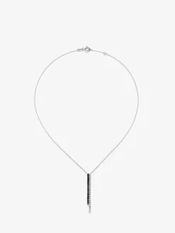 Collar de oro de 18K con diamante negro y diamante blanco