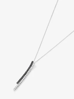 Collar de oro de 18K con diamante negro y diamante blanco