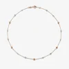 Collar de oro rosa de 18K con 12 diamantes en talla brillante con un total de 0,38 cts