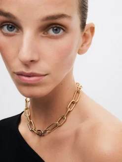 Collar eslabones extra grande oro amarillo de 18K
