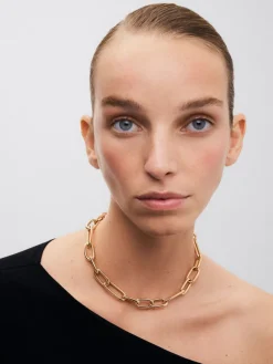 Collar eslabones extra grande oro amarillo de 18K