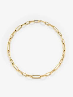 Collar eslabones mediano de oro amarillo de 18K