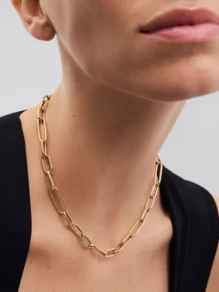 Collar eslabones mediano de oro amarillo de 18K