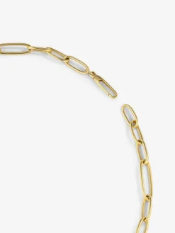 Collar eslabones mediano de oro amarillo de 18K