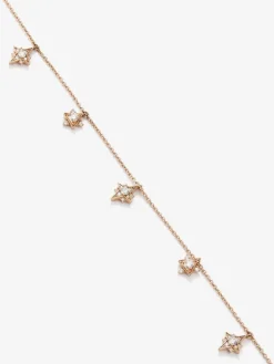 Collar gargantilla con estrellas de oro rosa de 18K con diamantes