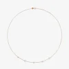Collar gargantilla de oro rosa de 18K con diamantes