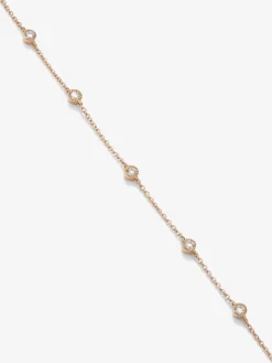Collar gargantilla de oro rosa de 18K con diamantes