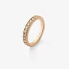 Media alianza de oro rosa de 18K con 16 diamantes en talla brillante con un total de 0,24 cts