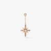 Pendiente de oro rosa de 18kt con diamantes