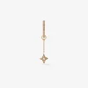 Pendiente individual de oro rosa de 18K con 20 diamantes en talla brillante con un total de 0,13 cts