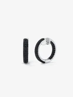 Pendientes aro de plata 925 con espinelas
