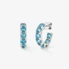 Pendientes aro de plata 925 de topacio