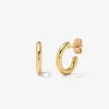 Pendientes aro liso peque&ntilde;o de oro amarillo de 18K