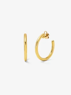 Pendientes de aro de oro amarillo de 18K 28,5mm