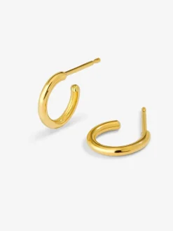 Pendientes de aro de oro amarillo de 18K
