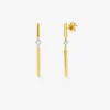 Pendientes de oro amarillo de 18K con diamantes en talla brillante de 0,07 cts