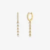 Pendientes de oro amarillo de 18K con 32 diamantes en talla brillante con un total de 1,09 cts