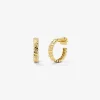 Pendientes de oro amarillo de 18K con diamantes blancos en talla brillante de 0,2 cts