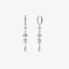 Pendientes de oro blanco de 18K con 70 diamantes en talla brillante con un total de 0,75 cts