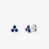 Pendientes de oro blanco de 18K con zafiros azules en talla brillante de 0,77 cts