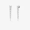 Pendientes de oro blanco de 18K con diamantes blancos en talla brillante de 2,48 cts