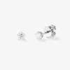 Pendientes de oro blanco de 18K con 2 diamantes en talla brillante con un total de 0,4 cts