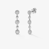 Pendientes de oro blanco de 18K con 10 diamantes en talla brillante de 0,7 cts