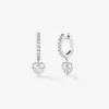 Pendientes de oro blanco de 18K con 20 diamantes en talla brillante con un total de 0,33 cts