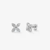 Pendientes de oro blanco de 18K con diamantes blancos en talla brillante de 0,4 cts