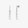 Pendientes de oro blanco de 18K con 96 diamantes en talla brillante con un total de 0,58 cts