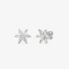 Pendientes de oro blanco de 18K con 2 diamantes en talla brillante con un total de 0,16 cts y 10 en talla marquise con un total de 1,06 cts