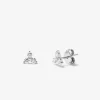 Pendientes de oro blanco de 18K con 6 diamantes en talla brillante con un total de 0,36 cts