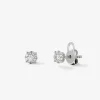 Pendientes de oro blanco de 18kt con diamantes