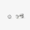 Pendientes de oro blanco de 18K con 2 diamantes en talla brillante con un total de 0,5 cts