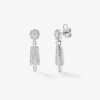 Pendientes de oro blanco de 18K con diamantes blancos en talla brillante de 0,88 cts