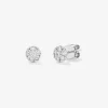 Pendientes de oro blanco de 18K con 12 diamantes en talla brillante con un total de 0,66 cts